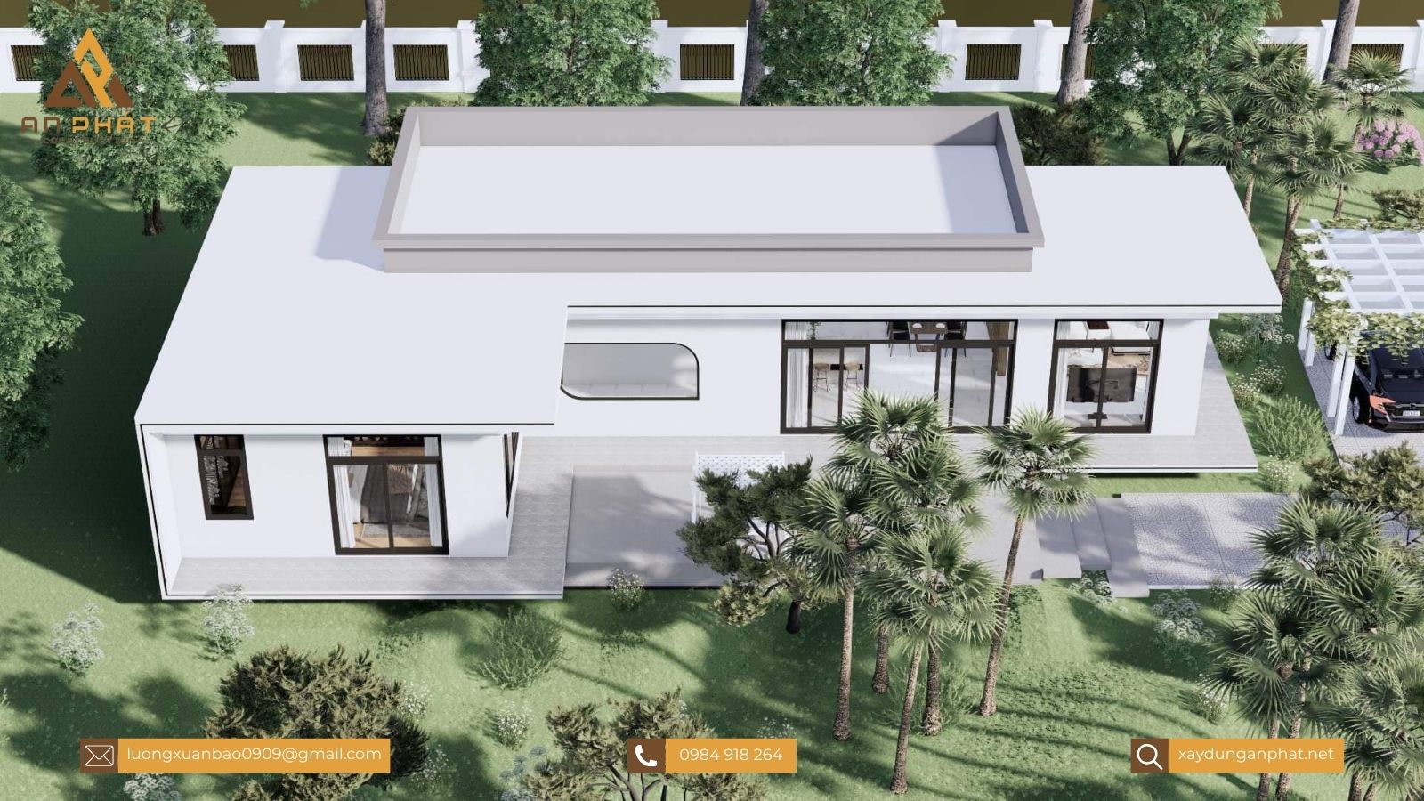 Nhà cấp 4 chữ L đơn giản, tiện nghi