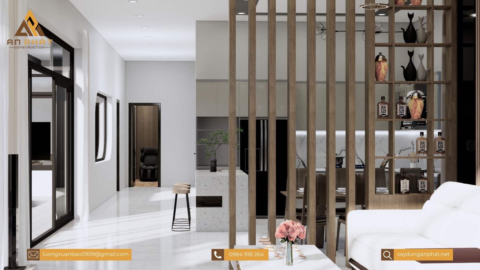 Nhà cấp 4 chữ L đơn giản, tiện nghi