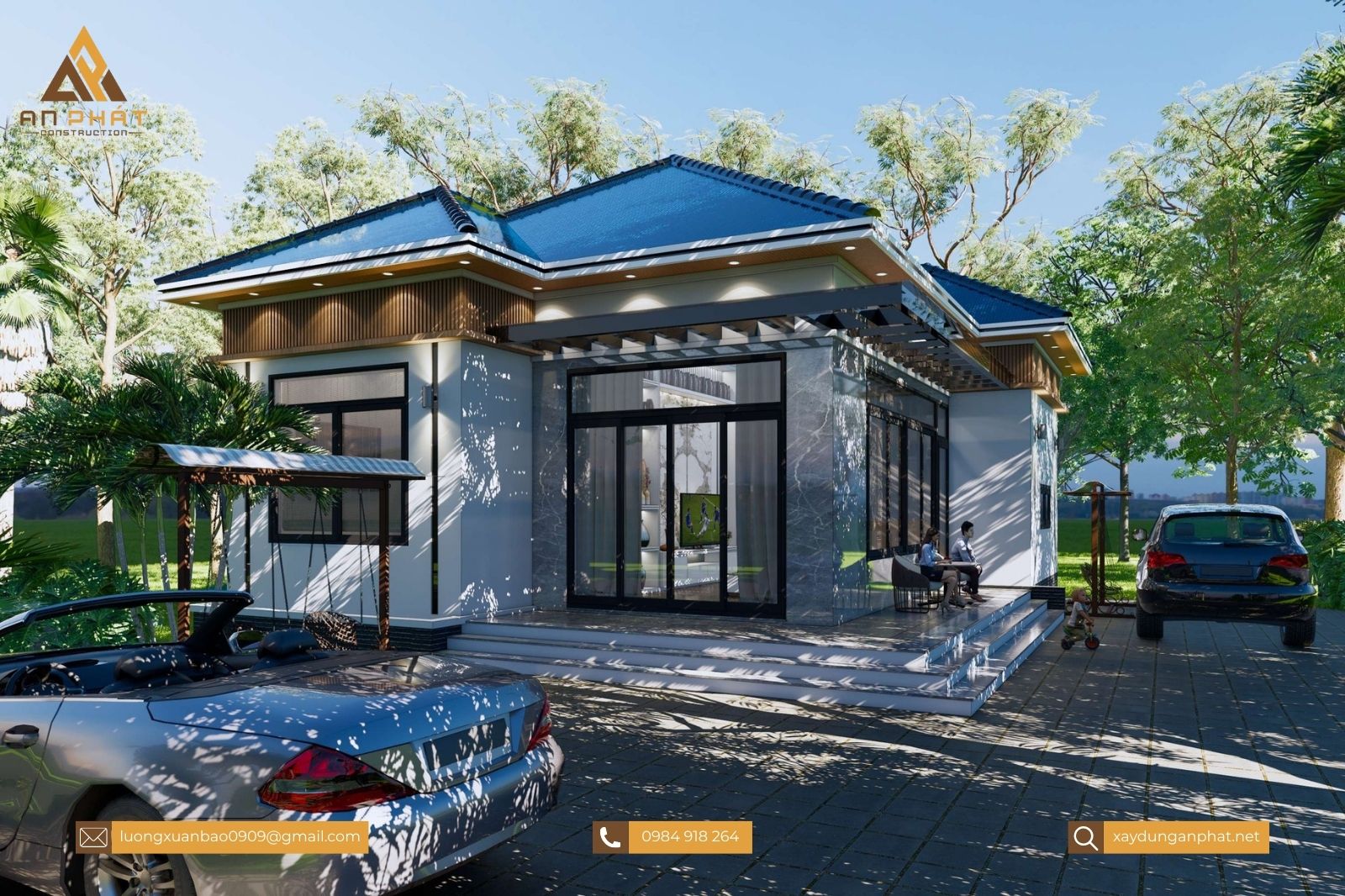 Nhà cấp 4 đa năng 3 phòng ngủ 135m²