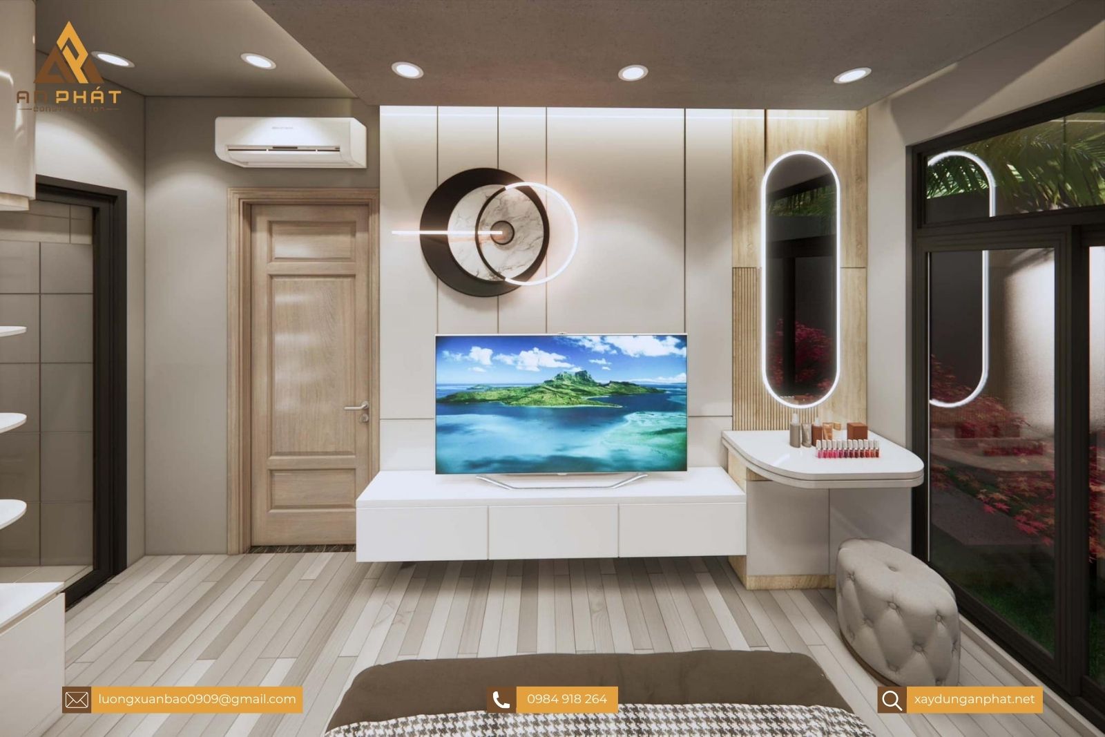 Nhà cấp 4 gác lửng mái lệch