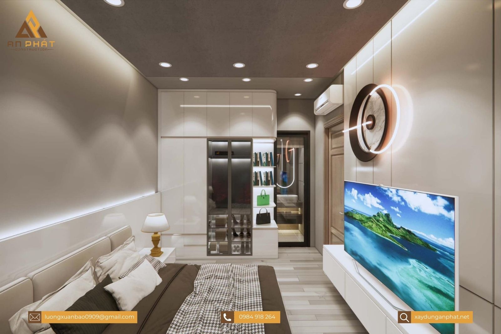 Nhà cấp 4 gác lửng mái lệch