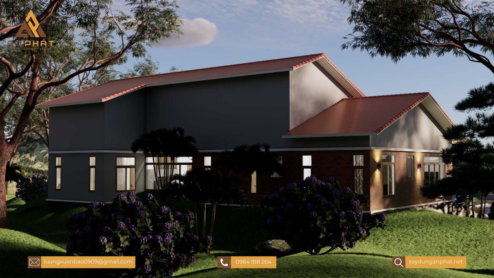 Nhà cấp 4 mái lệch đẹp hiện đại