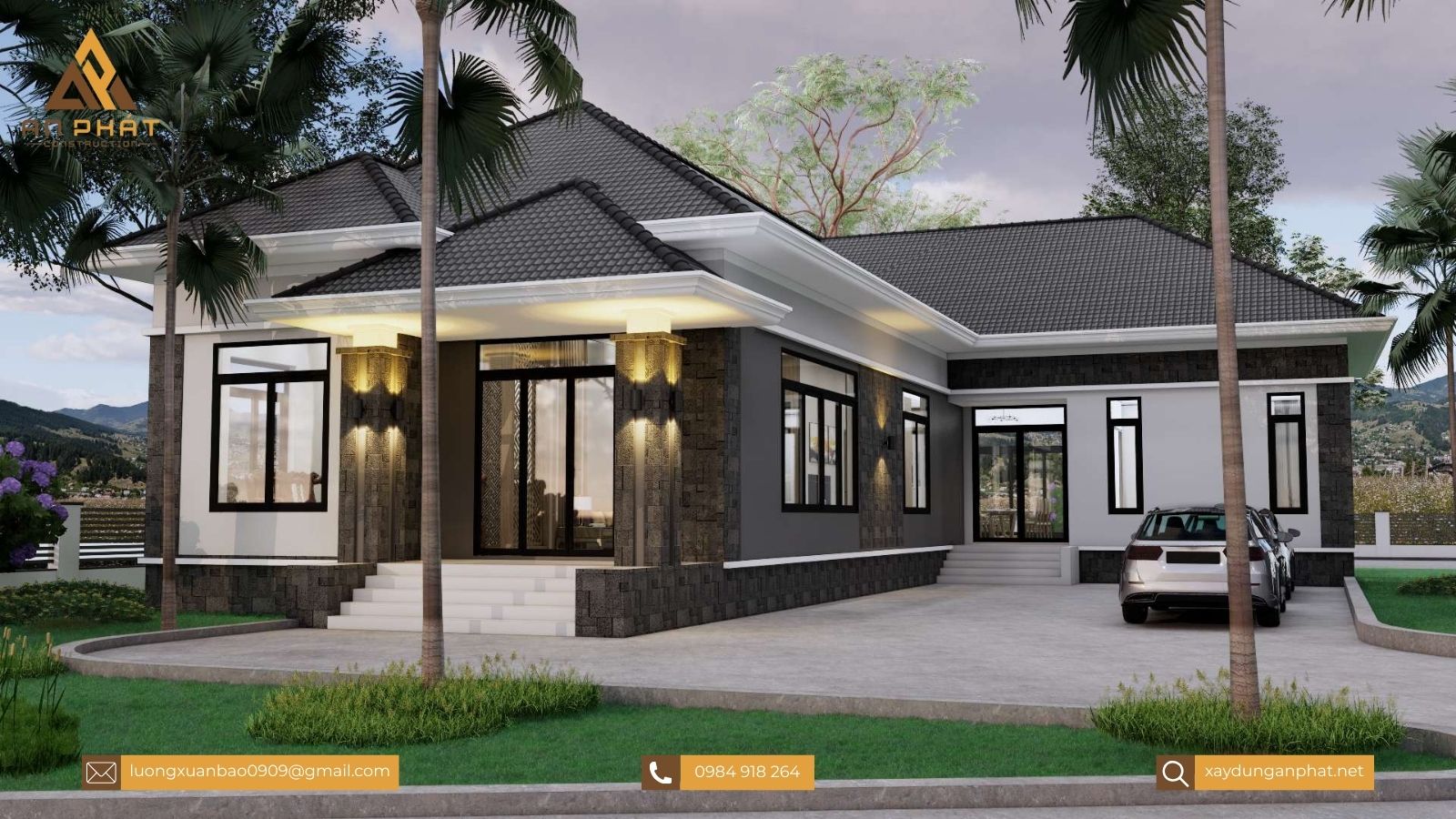 Nhà cấp 4 mái nhật chữ L