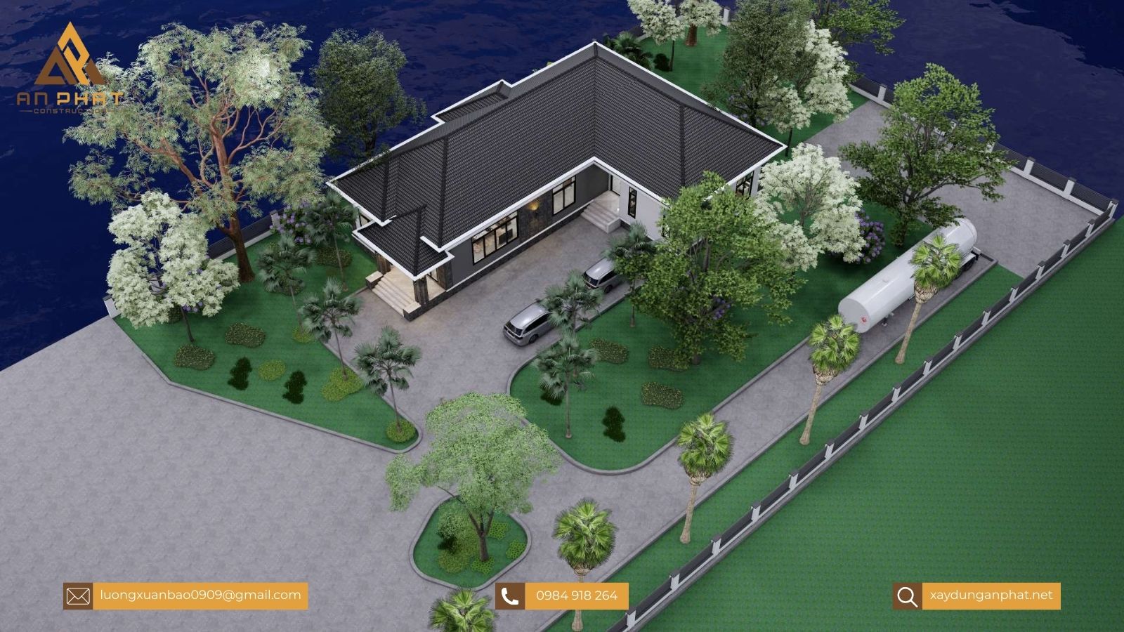 Nhà cấp 4 mái nhật chữ L