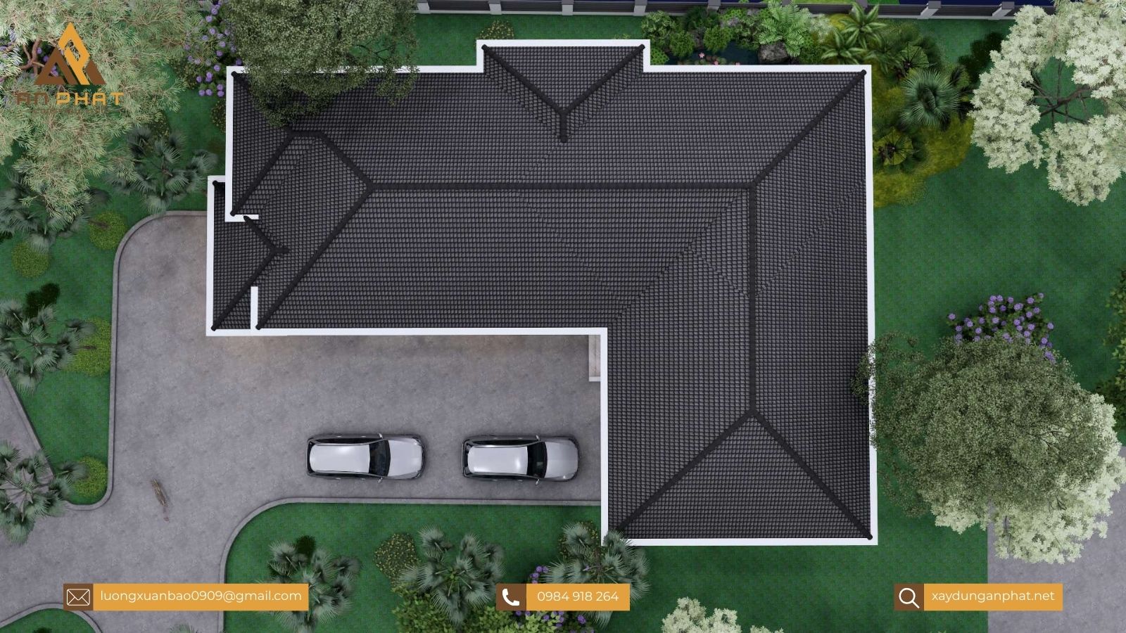 Nhà cấp 4 mái nhật chữ L