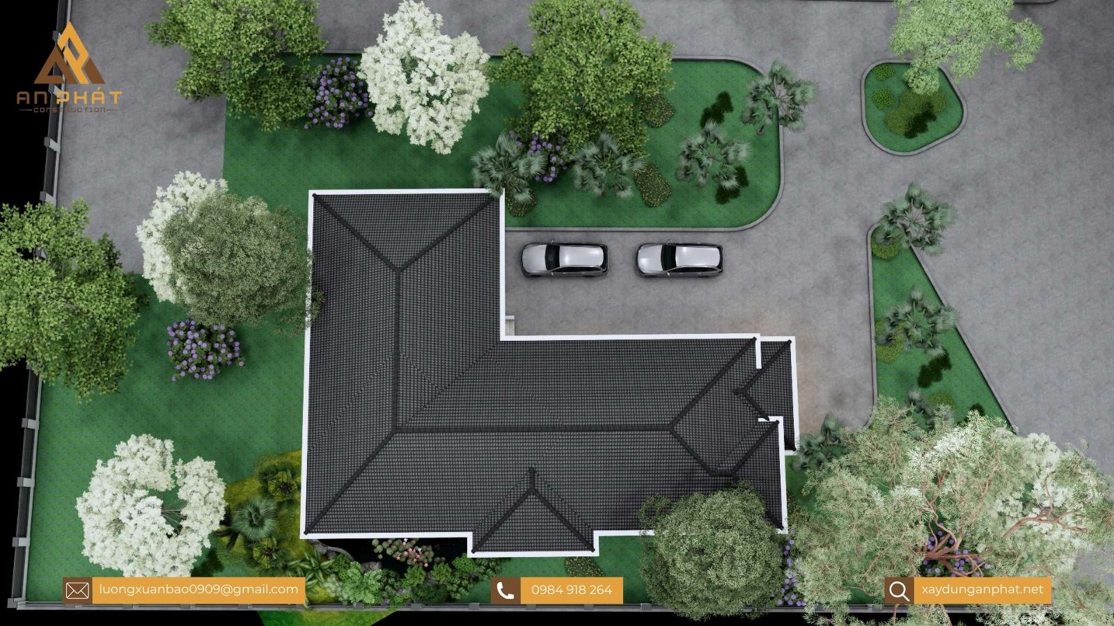 Nhà cấp 4 mái nhật chữ L