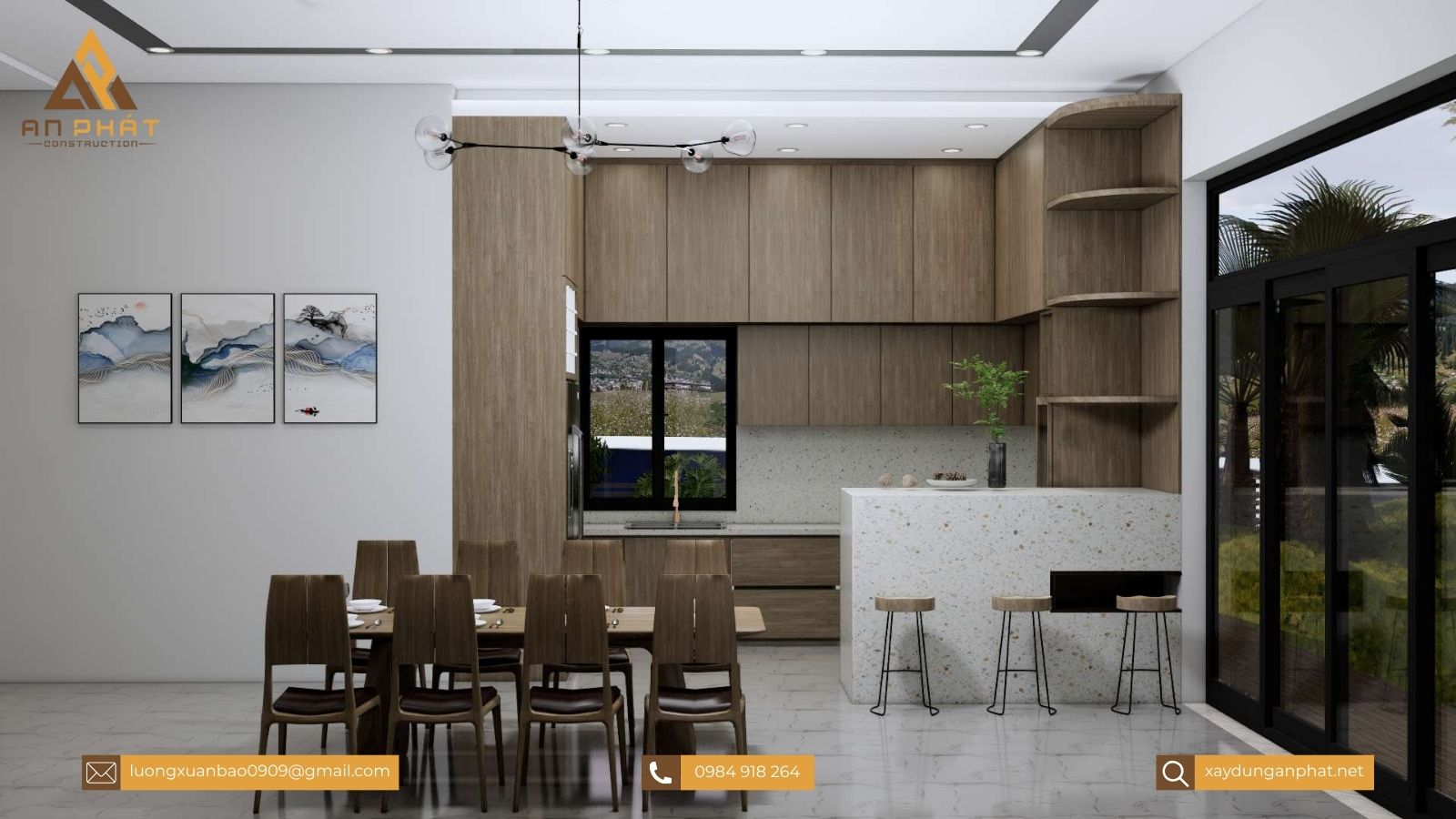 Nhà cấp 4 mái nhật chữ L