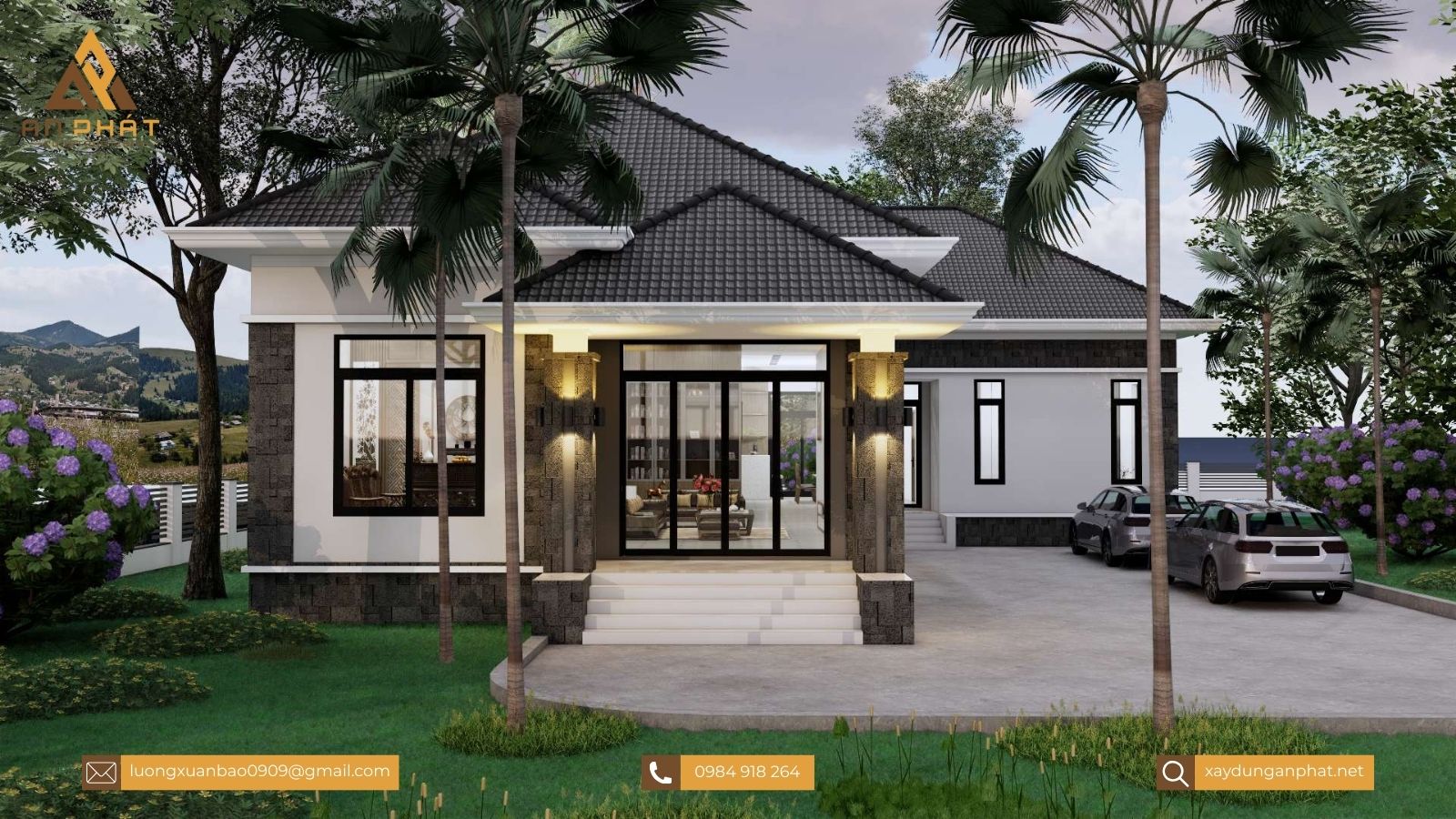 Nhà cấp 4 mái nhật chữ L