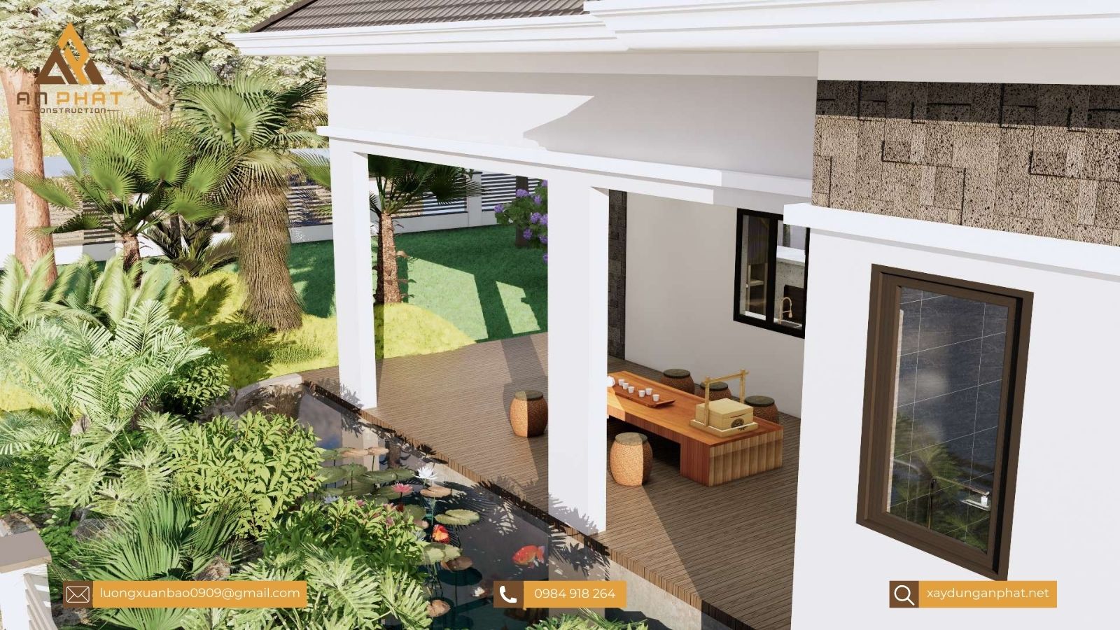 Nhà cấp 4 mái nhật chữ L