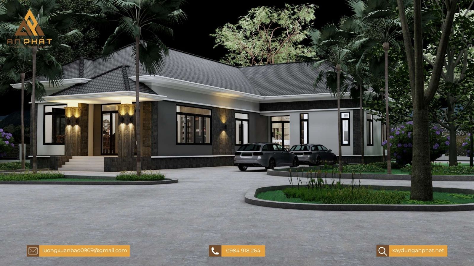 Nhà cấp 4 mái nhật chữ L