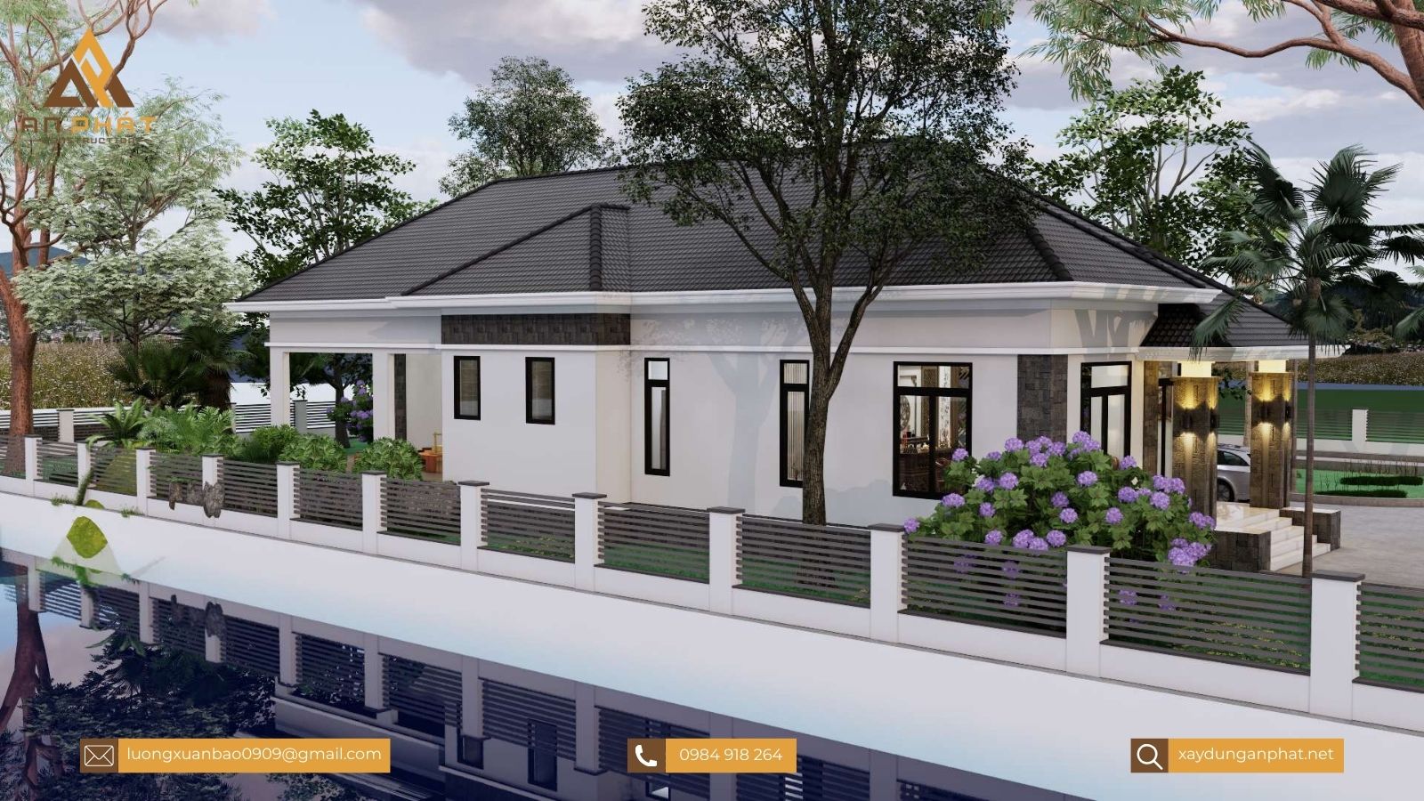 Nhà cấp 4 mái nhật chữ L