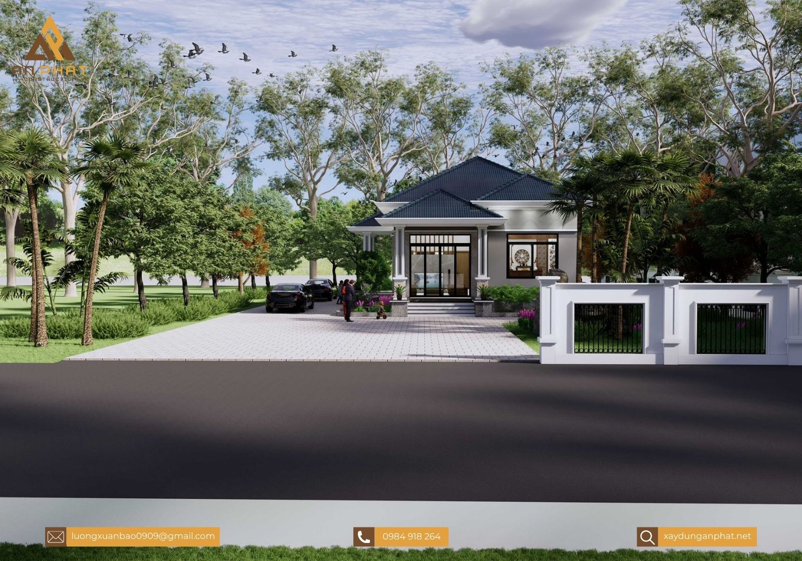 Nhà cấp 4 mái thái 170m²