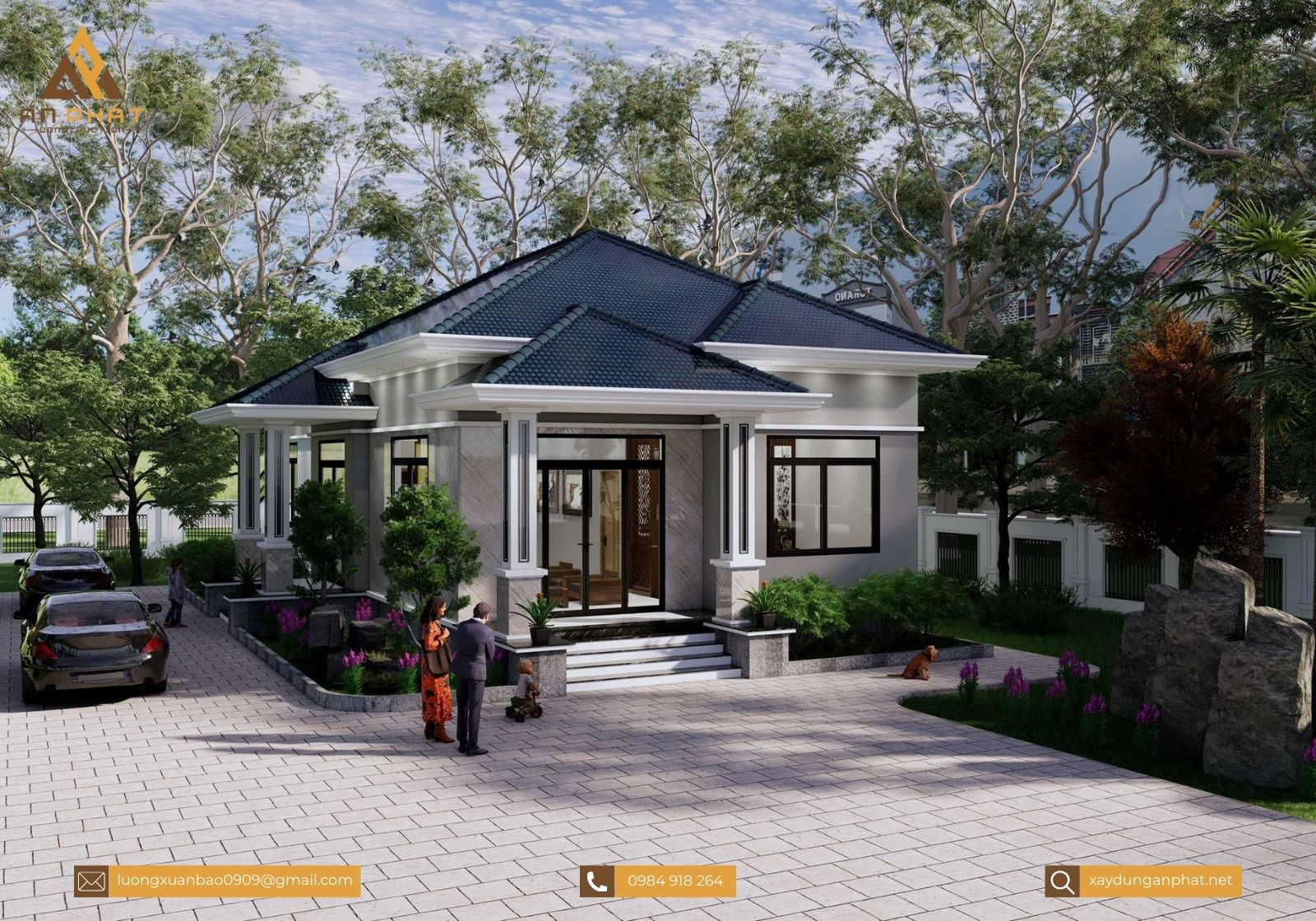 Nhà cấp 4 mái thái 170m²