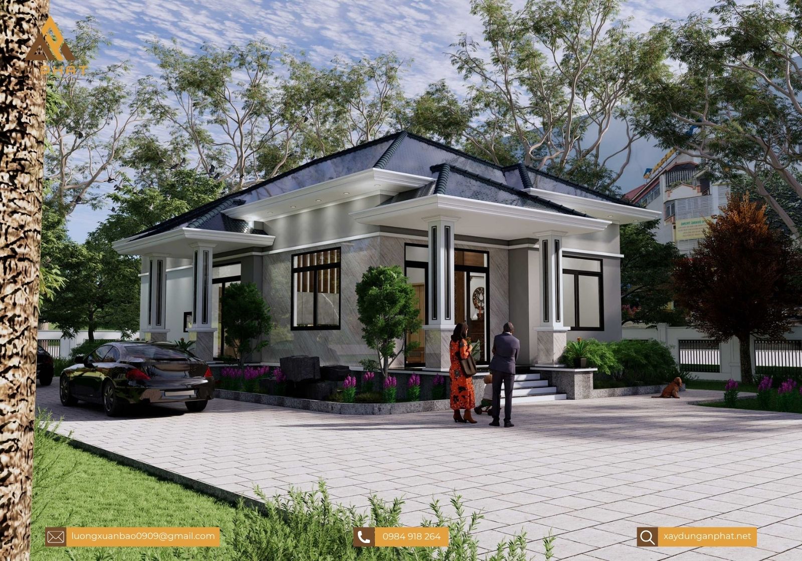 Nhà cấp 4 mái thái 170m²