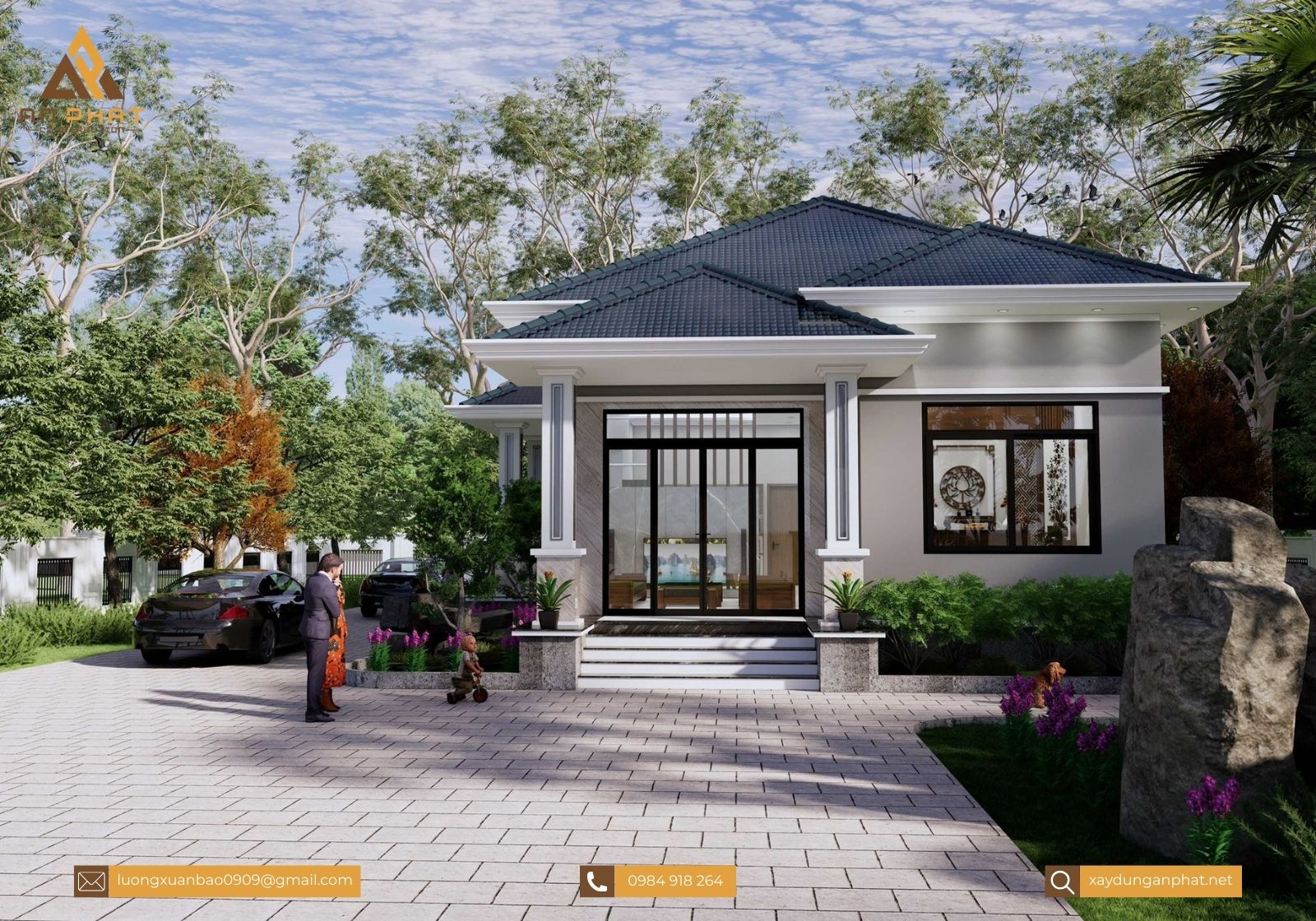 Nhà cấp 4 mái thái 170m²