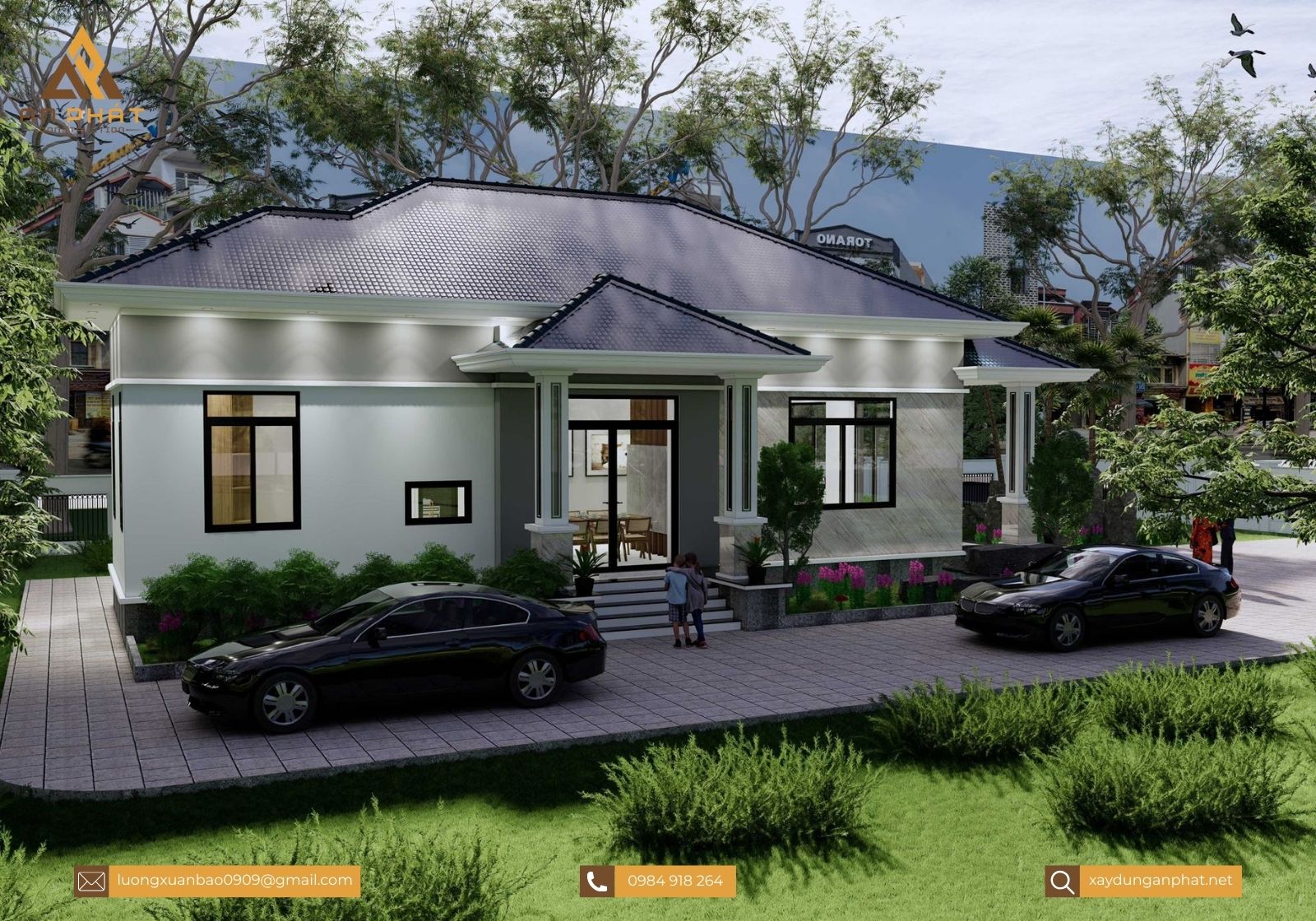 Nhà cấp 4 mái thái 170m²