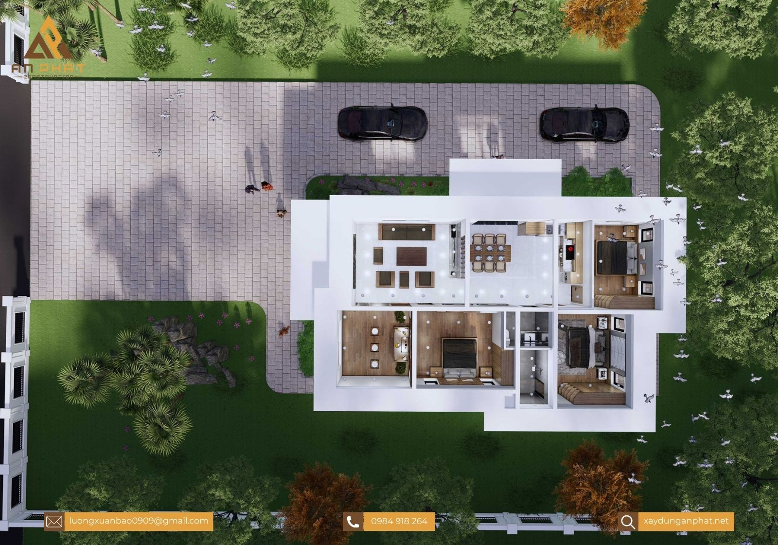 Nhà cấp 4 mái thái 170m²