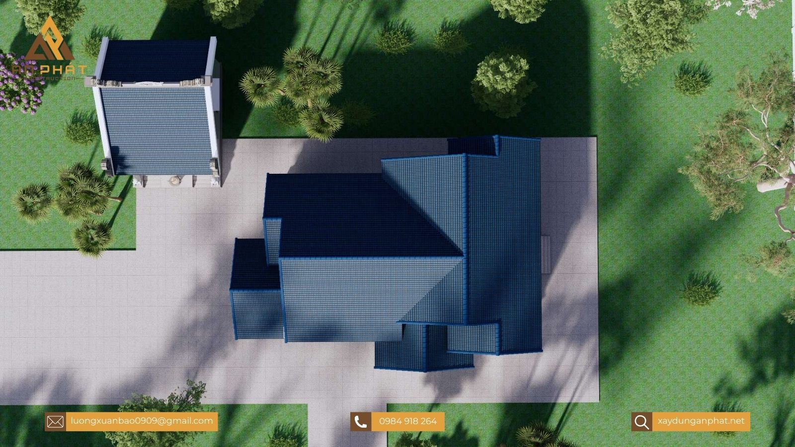 Nhà cấp 4 mái thái 3 phòng ngủ