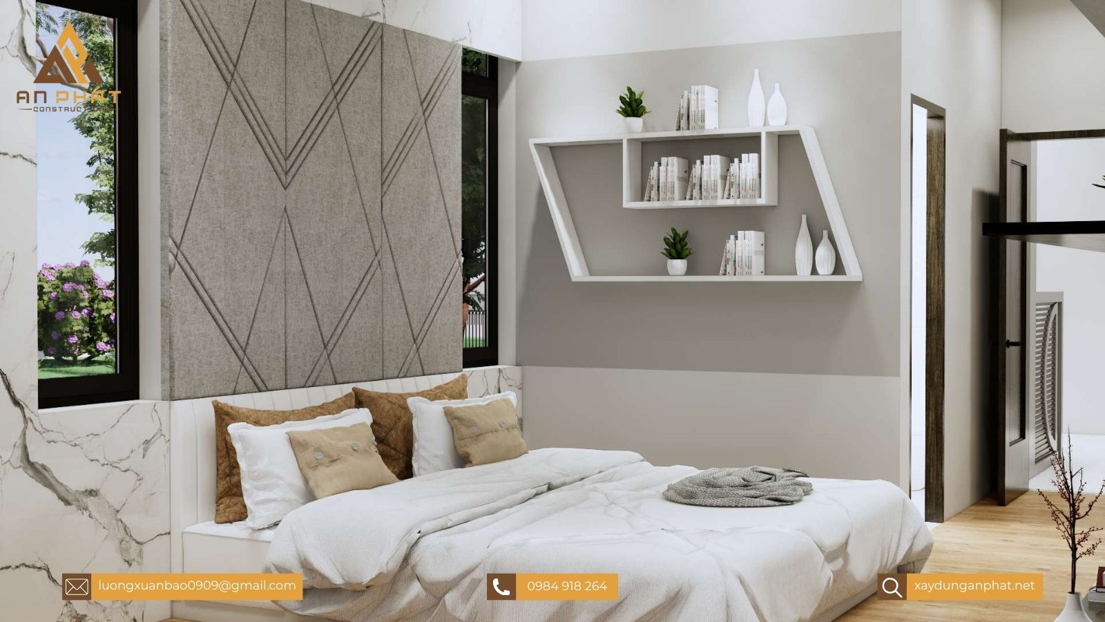 Nhà cấp 4 mái thái 3 phòng ngủ