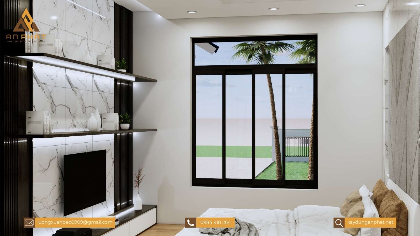 Nhà cấp 4 mái thái 3 phòng ngủ