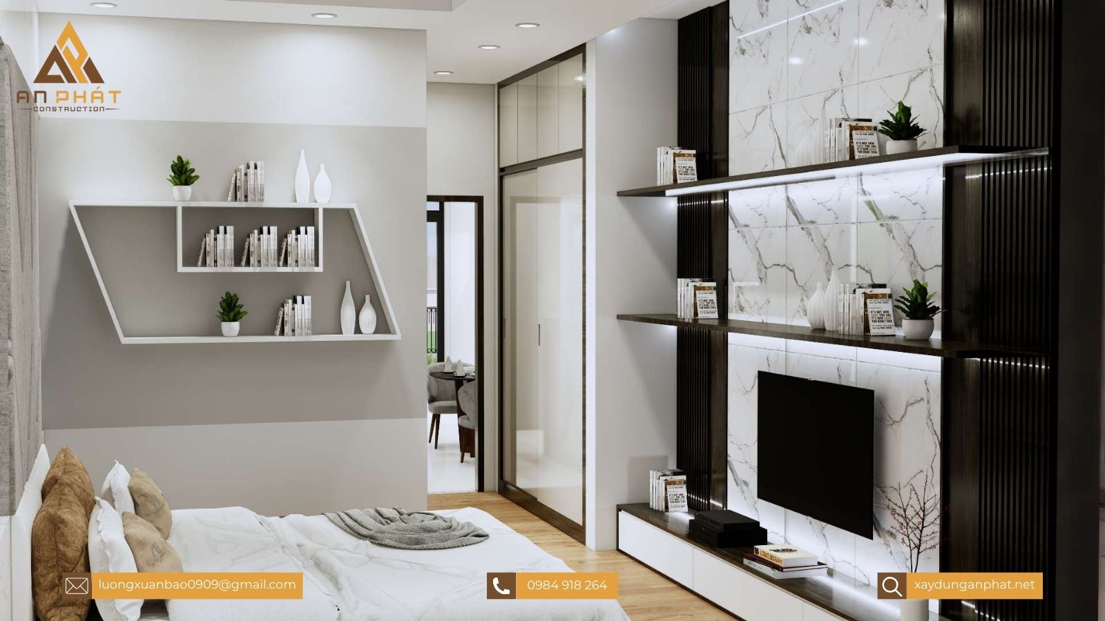 Nhà cấp 4 mái thái 3 phòng ngủ