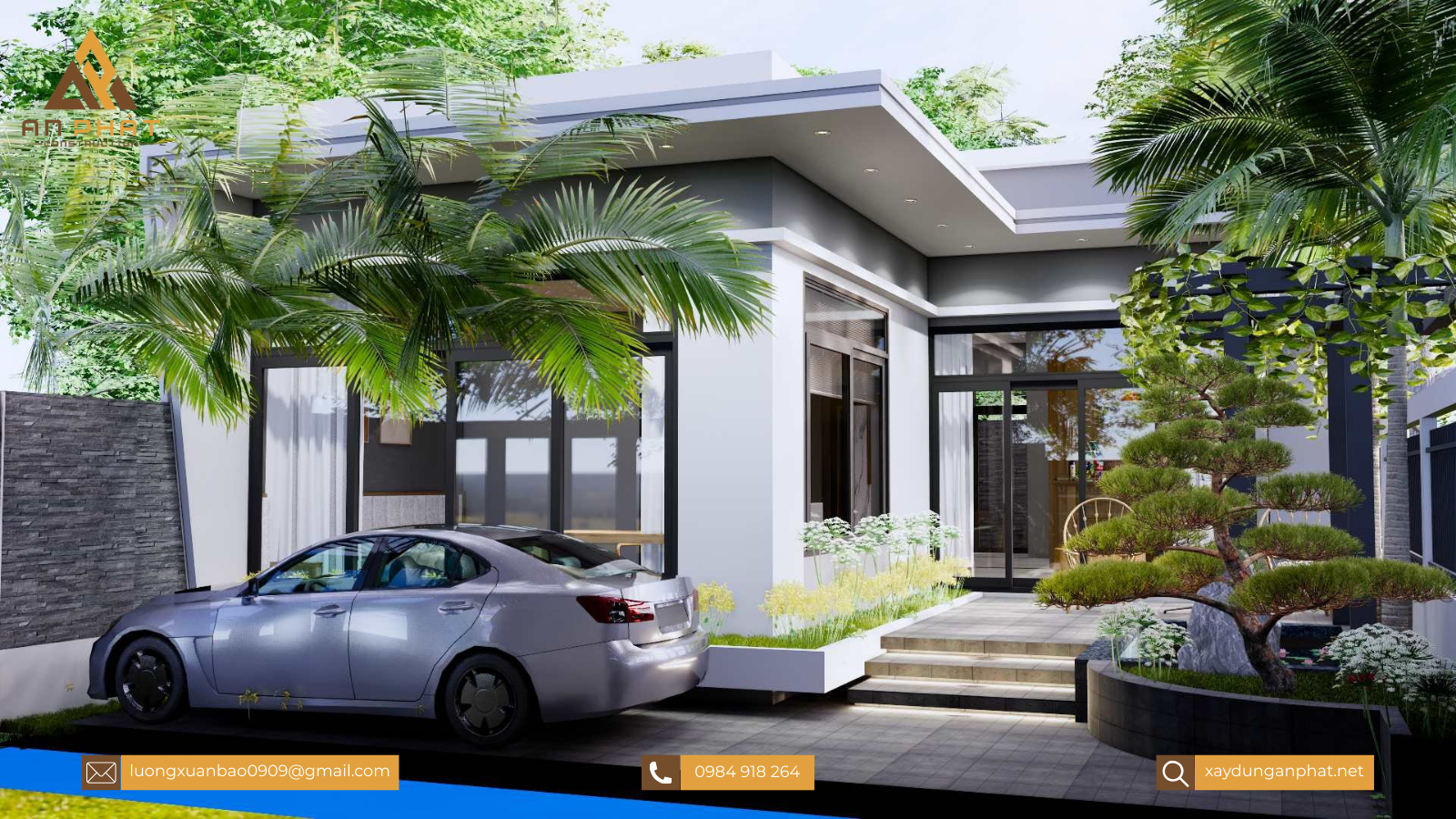 Nhà cấp 4 mặt tiền mái bằng 3 phòng ngủ