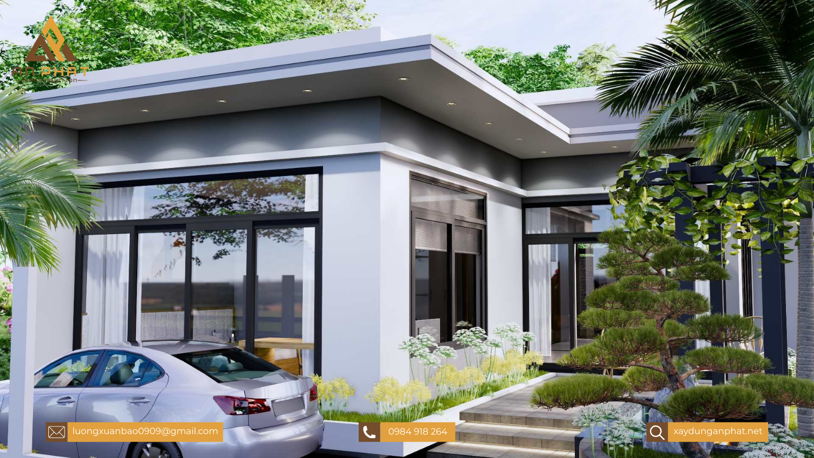 Nhà cấp 4 mặt tiền mái bằng 3 phòng ngủ