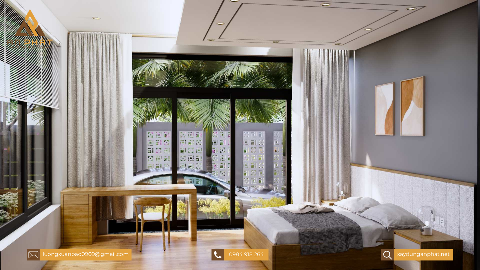 Nhà cấp 4 mặt tiền mái bằng 3 phòng ngủ