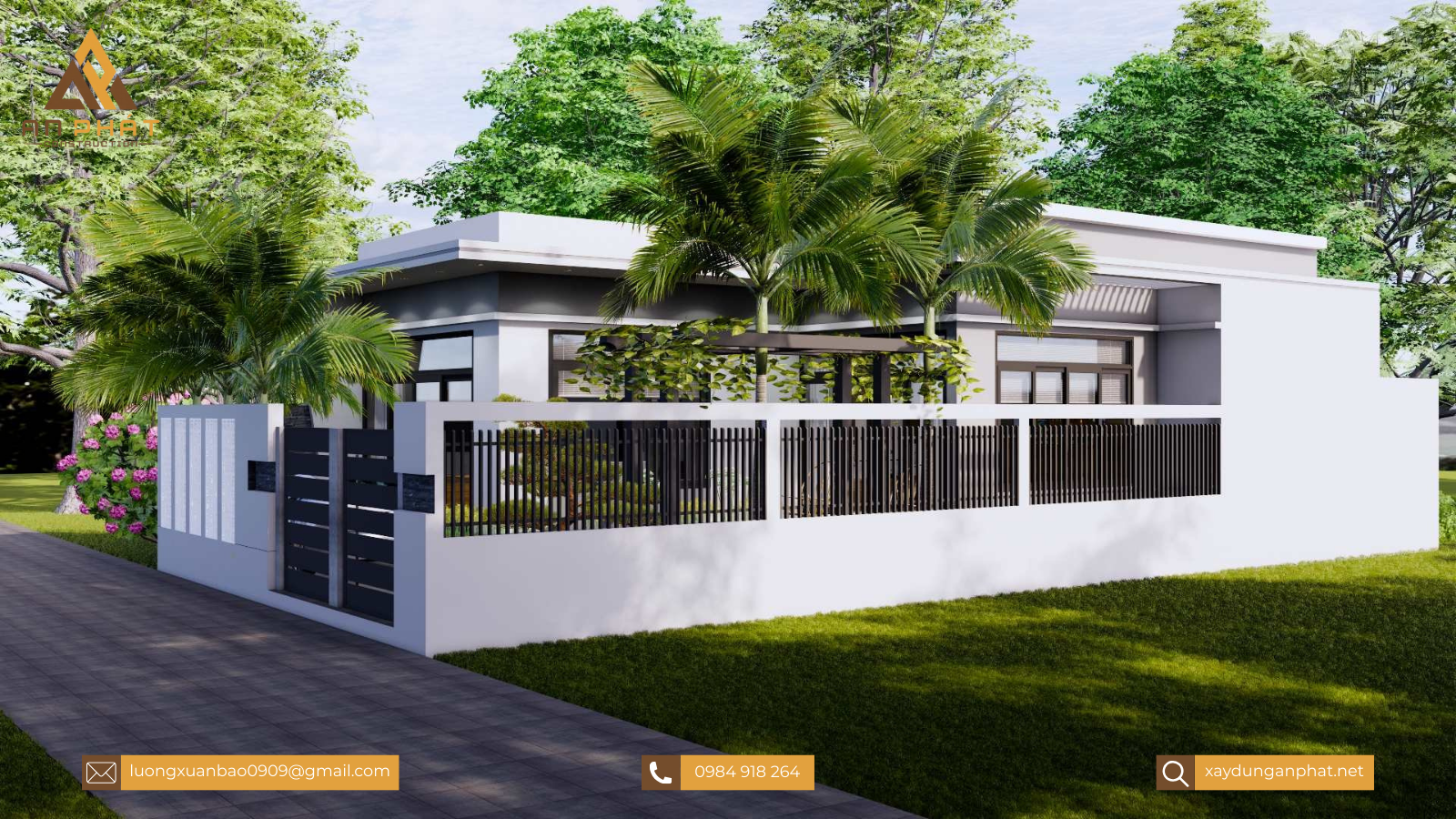 Nhà cấp 4 mặt tiền mái bằng 3 phòng ngủ