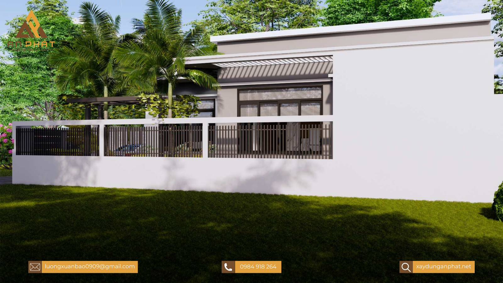 Nhà cấp 4 mặt tiền mái bằng 3 phòng ngủ