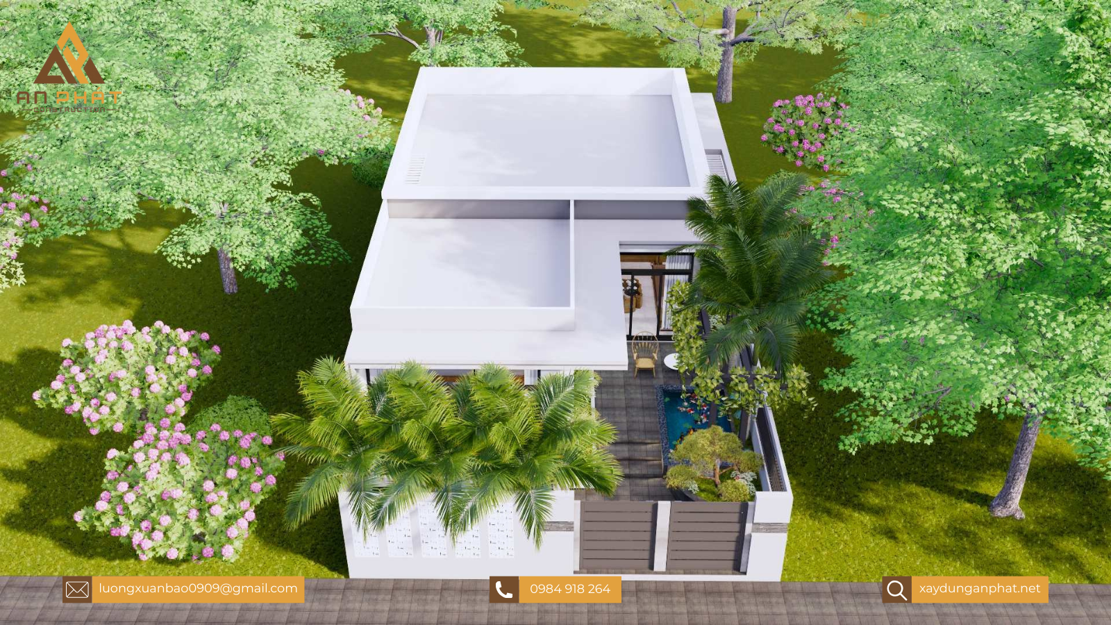 Nhà cấp 4 mặt tiền mái bằng 3 phòng ngủ