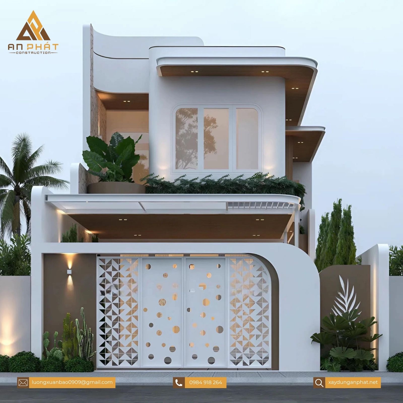 Nhà phố 1 lầu hiện đại