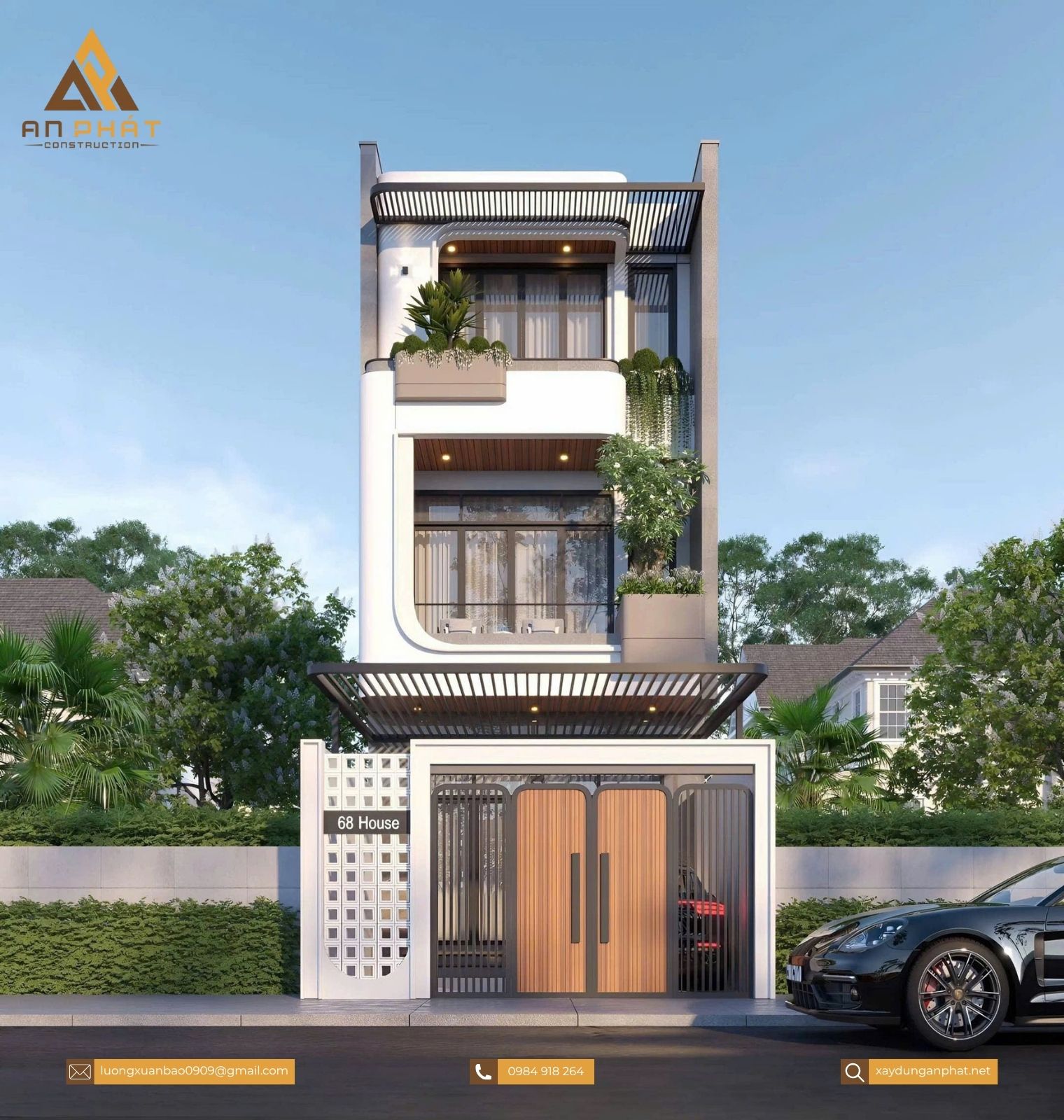 Nhà phố 1 trệt 2 lầu