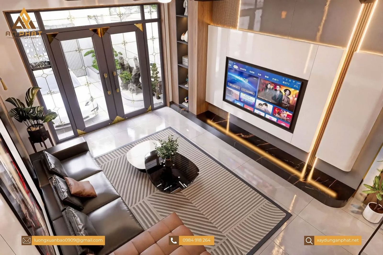 Nhà phố 1 trệt 2 tầng hiện đại