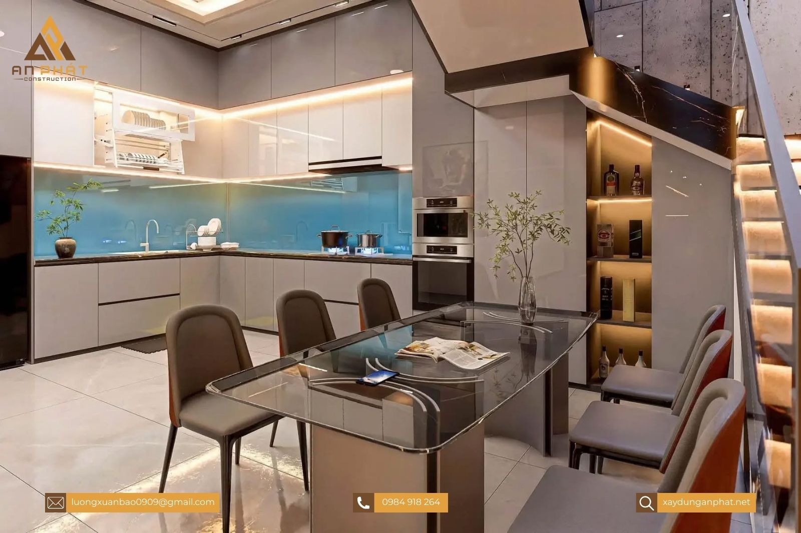 Nhà phố 1 trệt 2 tầng hiện đại