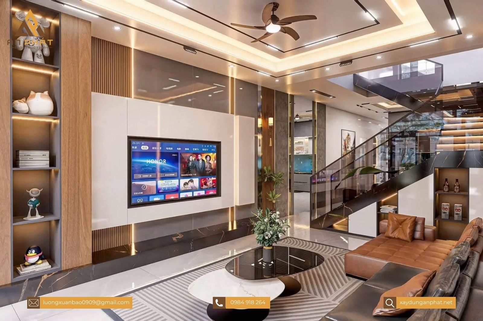 Nhà phố 1 trệt 2 tầng hiện đại