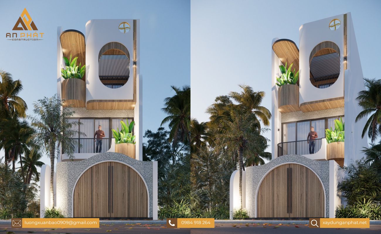 Nhà phố 2 tầng, 1tum 5x20, 2 phòng ngủ