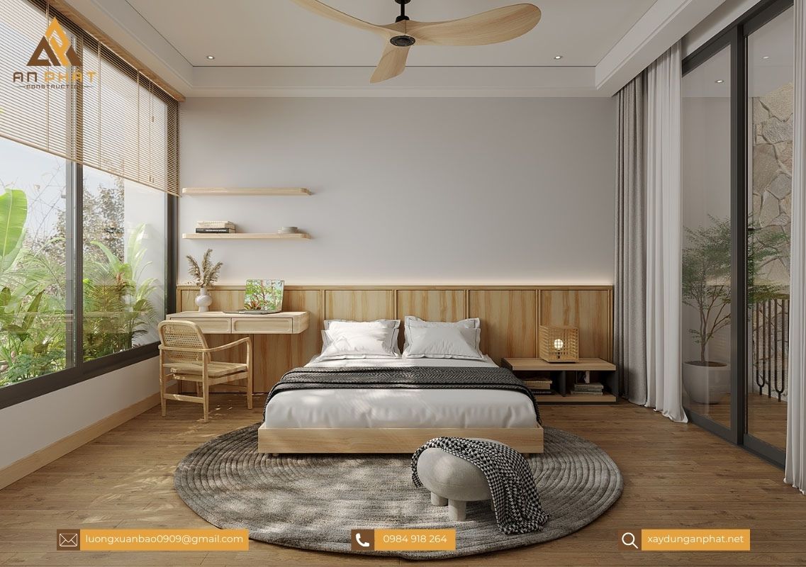 Nhà phố 2 tầng, 1tum 5x20, 2 phòng ngủ