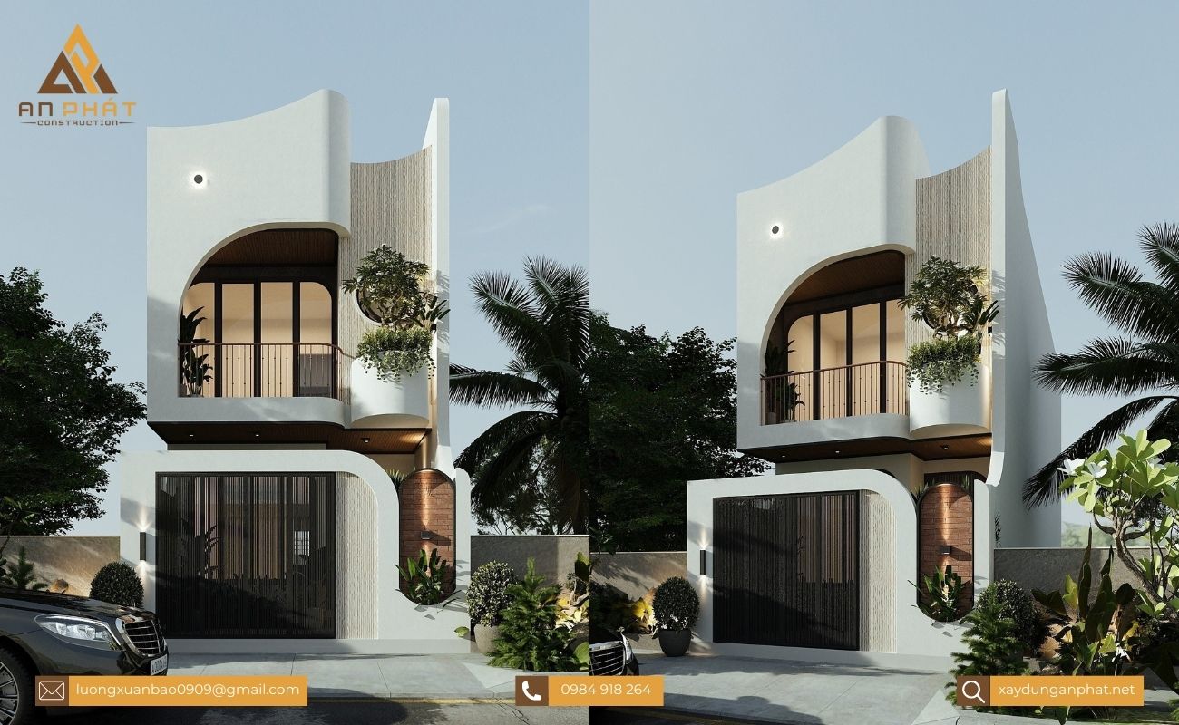 Nhà phố 2 tầng phong cách Wabi-Sabi