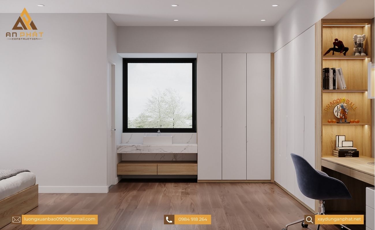 Nhà phố 3 tầng hiện đại 4 phòng ngủ 5x20