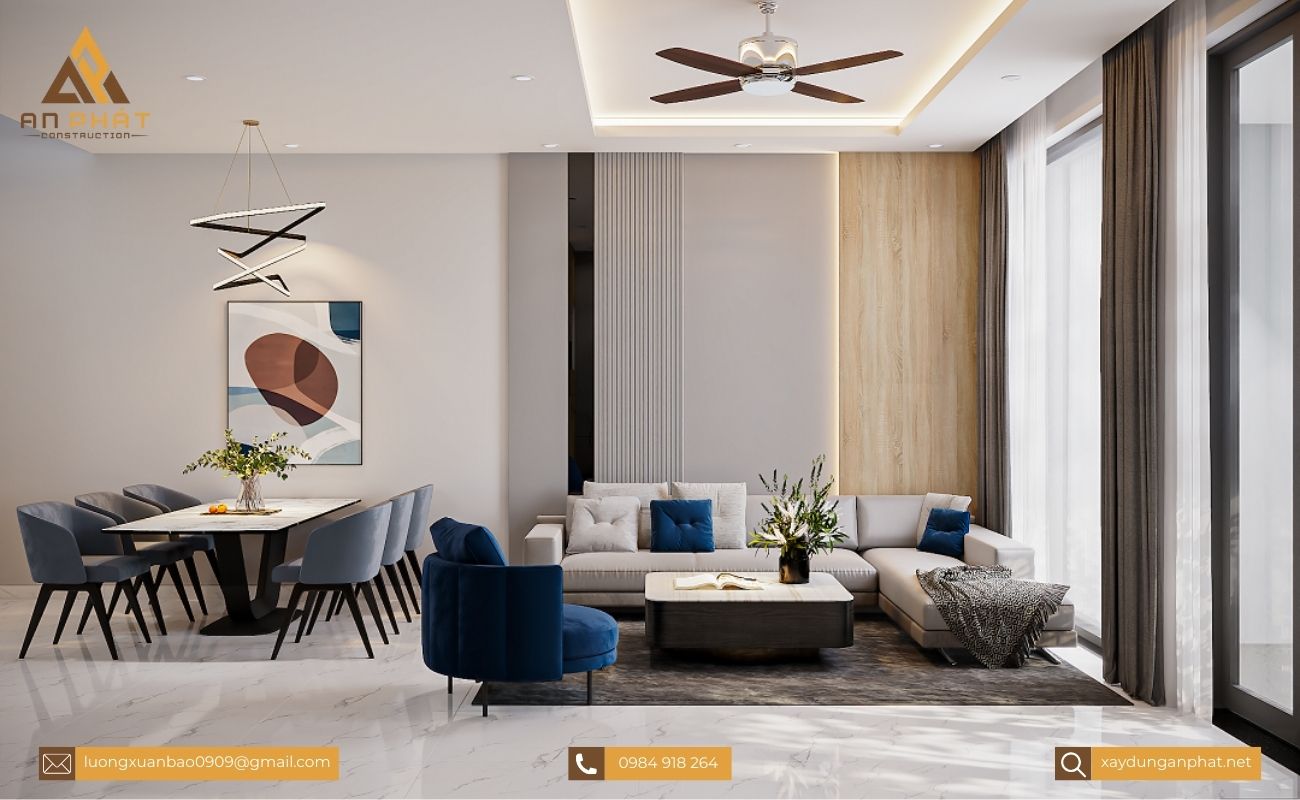 Nhà phố 3 tầng hiện đại 4 phòng ngủ 5x20