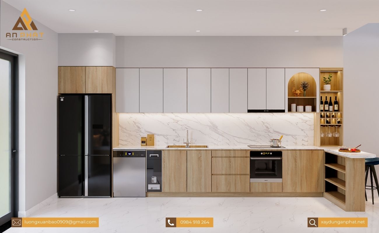 Nhà phố 3 tầng hiện đại 4 phòng ngủ 5x20