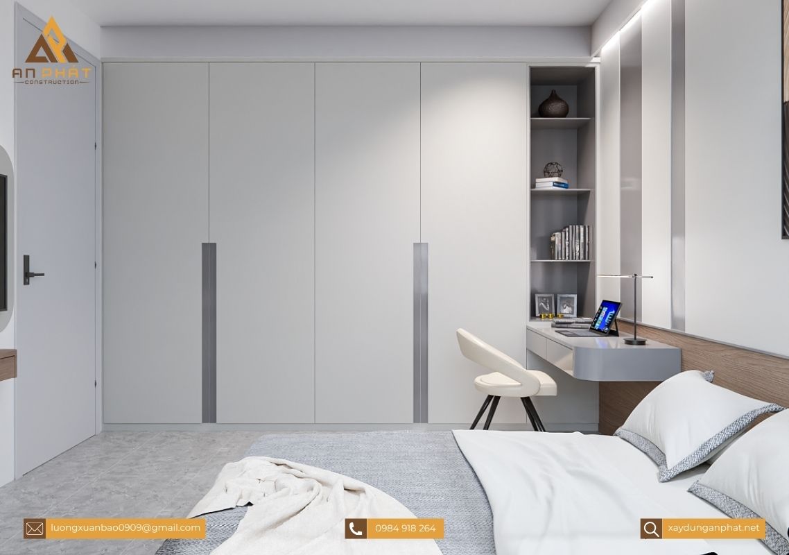 Nhà phố 3 tầng tối giản, hiện đại