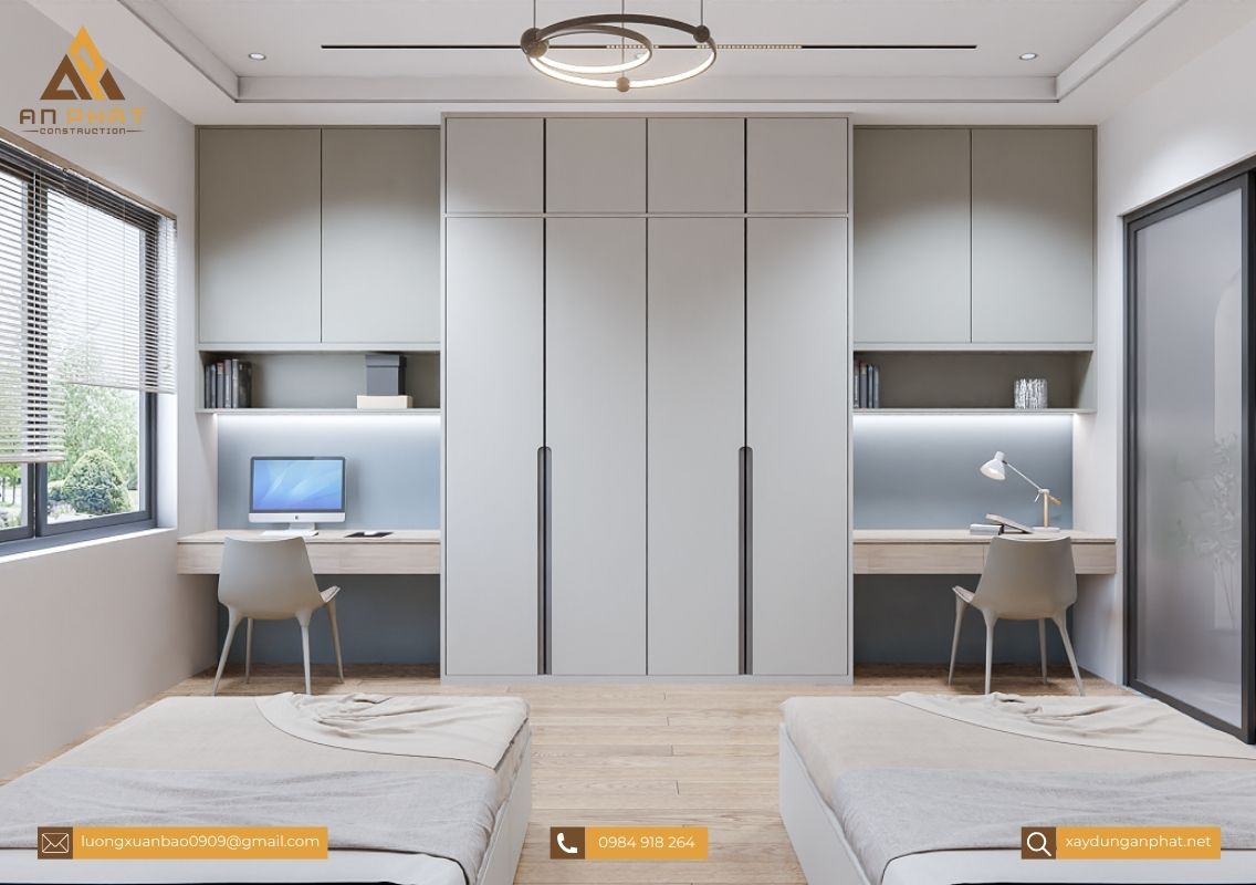 Nhà phố 3 tầng tối giản, hiện đại