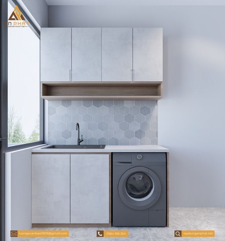 Nhà phố 3 tầng tối giản, hiện đại