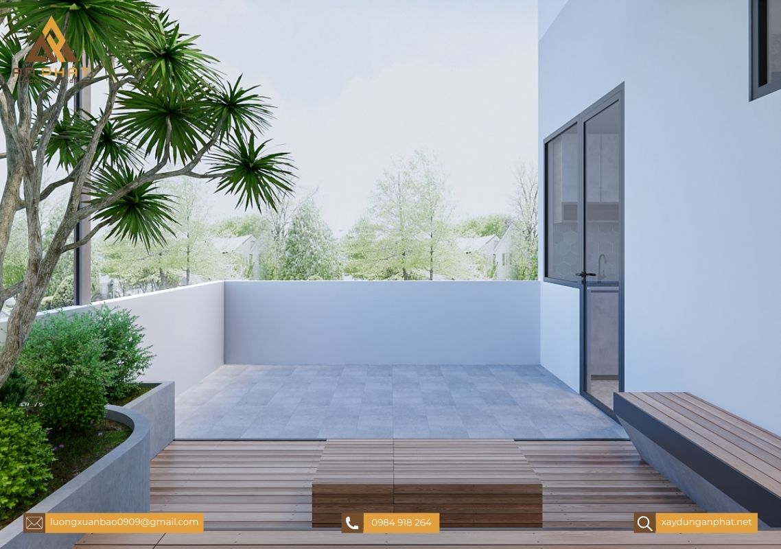 Nhà phố 3 tầng tối giản, hiện đại