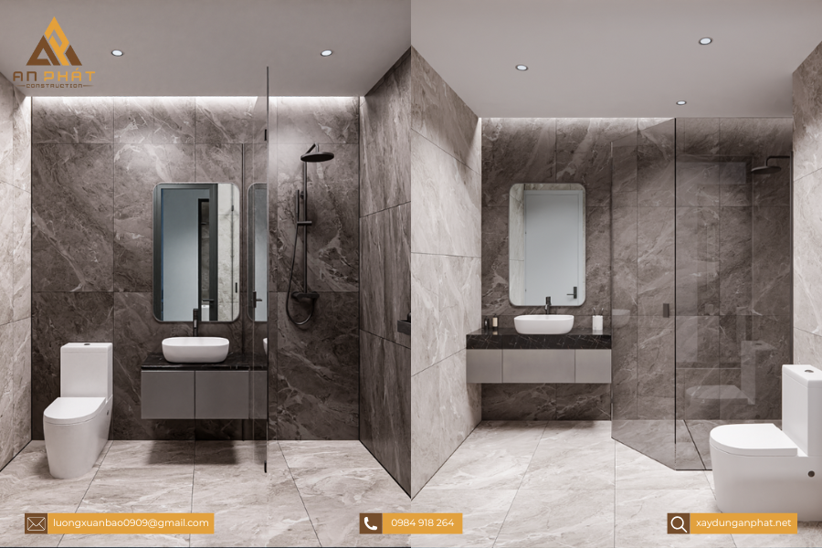 Nhà phố 3 tầng tối giản, hiện đại