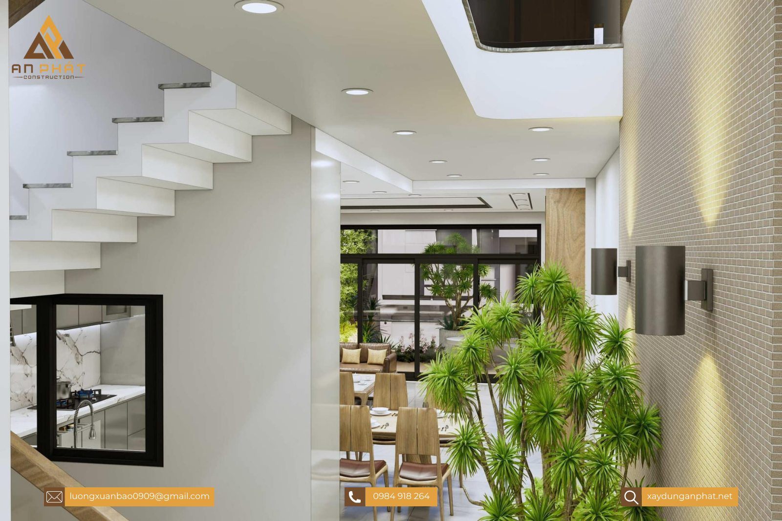 Nhà phố 5.5x20 1 trệt 2 lầu sân thượng