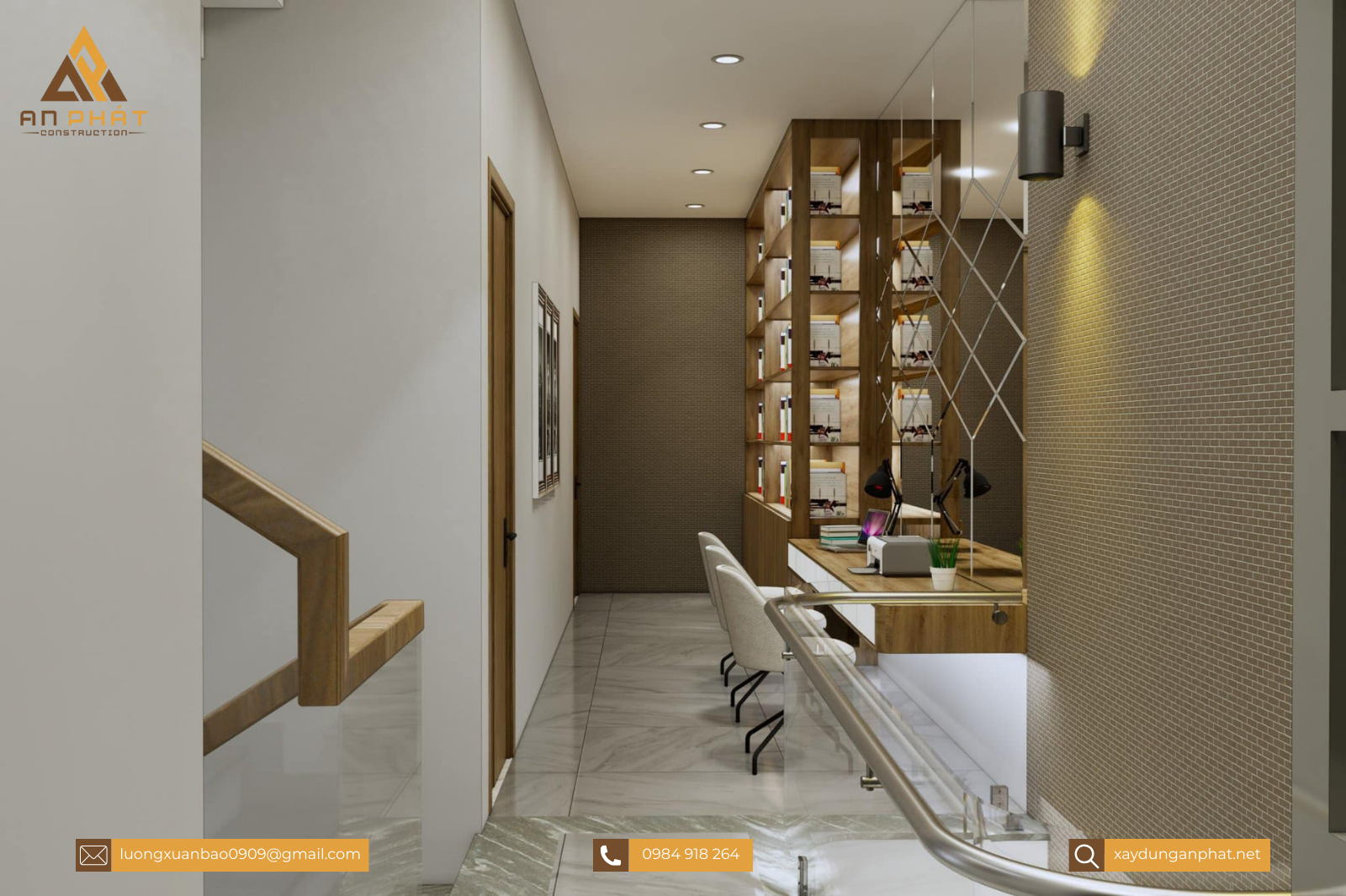 Nhà phố 5.5x20 1 trệt 2 lầu sân thượng