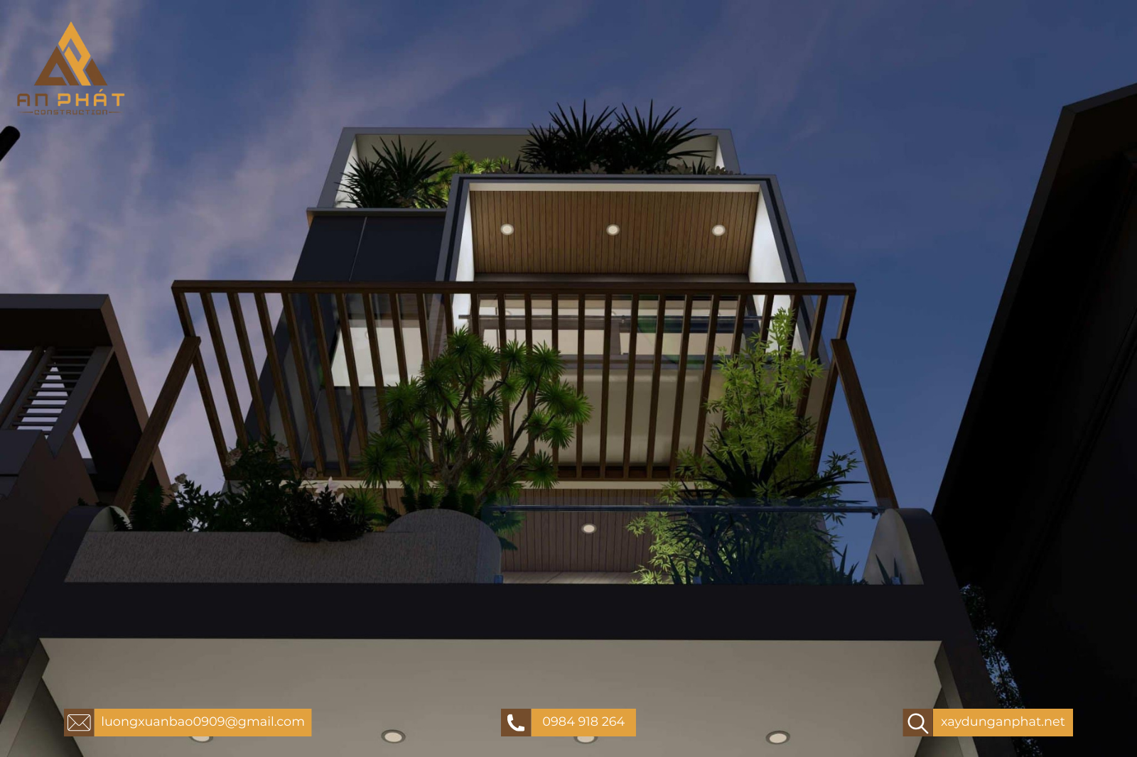 Nhà phố 5.5x20 1 trệt 2 lầu sân thượng